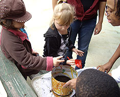 Kids planting