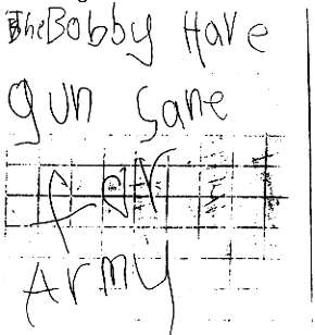 scanned image of Tony's Story