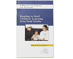 Image: Book cover: Reading to Deaf Children: Learning from Deaf Adults