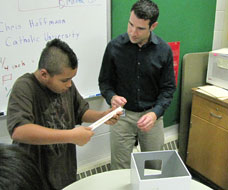 Image: A KDES student with an architect