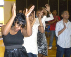 Image: Students at EQ dance