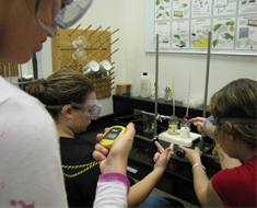 Image: Students time and record temperature changes
 
