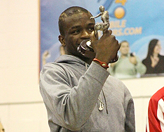 Image: MSSD basketball player Mohamed Kamara was thrilled with his All-Tournament team trophy.