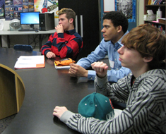 Image: Prospective students join a chemistry class.
