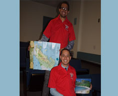 Image: Alejandro and Mauricio Quesada, the director and assistant director of the Costa Rican Cultural Center, gave a presentation to MSSD students.