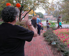 Image: The First Lady waves goodbye to her visitors.