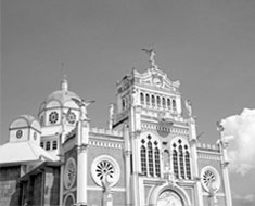 Image: MSSD student artwork: "Costa Rica Church" by Amberlin Hines