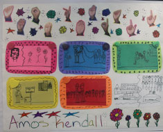 Image: Chanice Coles won first prize in the poster category. Her work focused on illustrating the life of Amos Kendall, a one-time U.S. postmaster general.