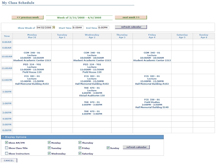 my class schedule maker