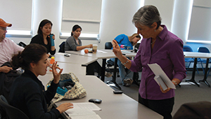 Classes On Campus ASL class in session with several students.