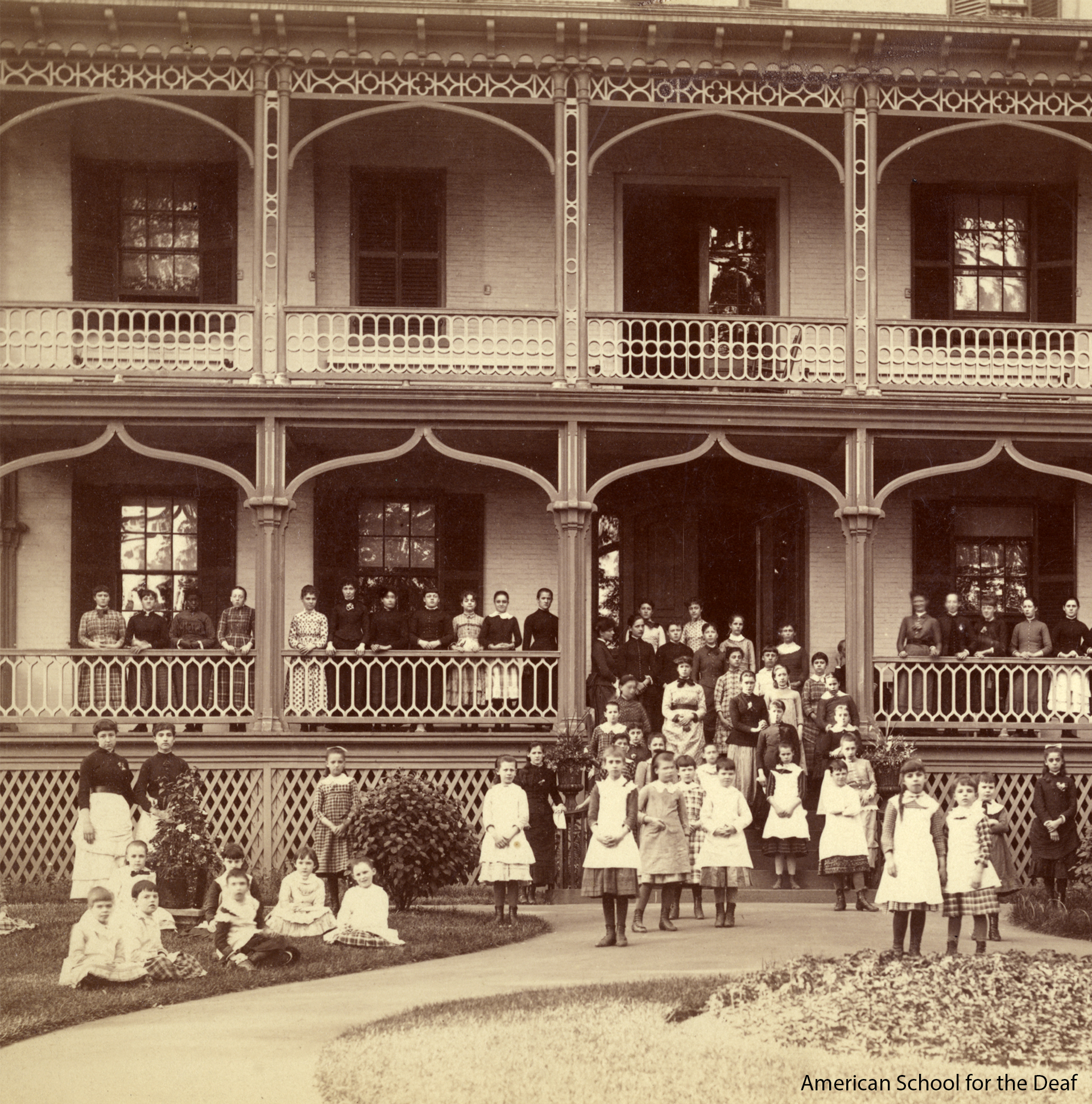 ASD Students in front of old ASD building.