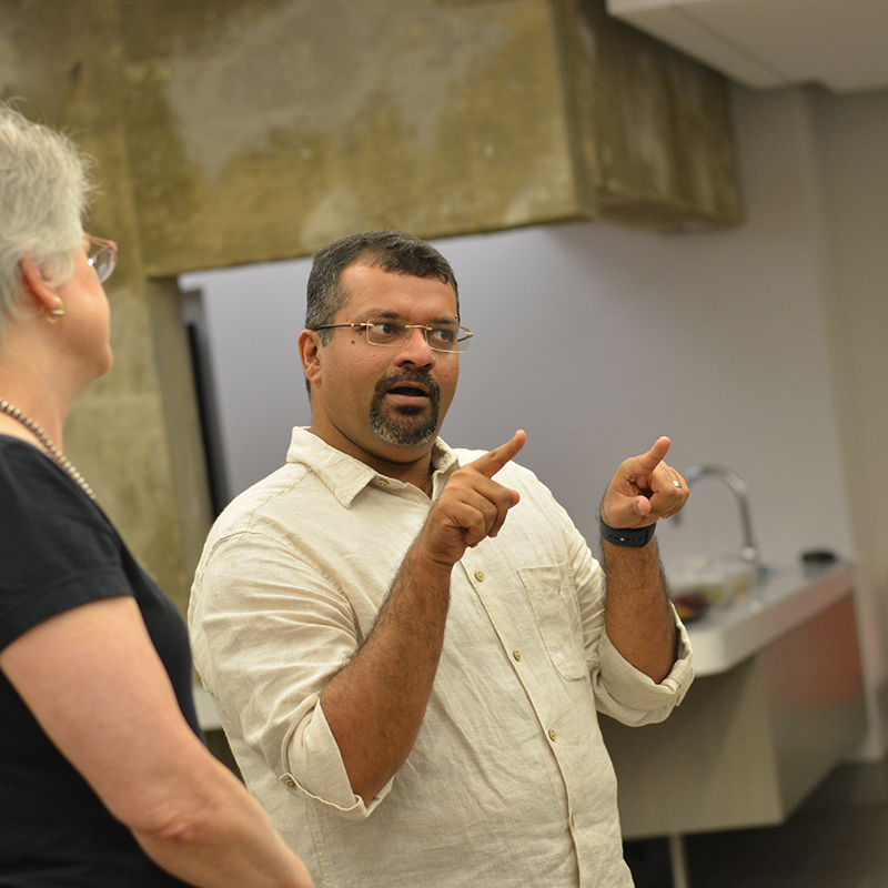 faculty member signing
