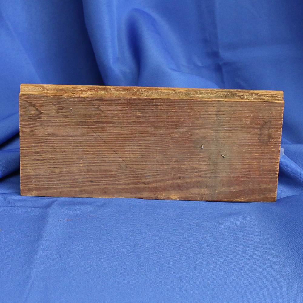 Piece of wood floor from Chapel Hall (10 inches long).