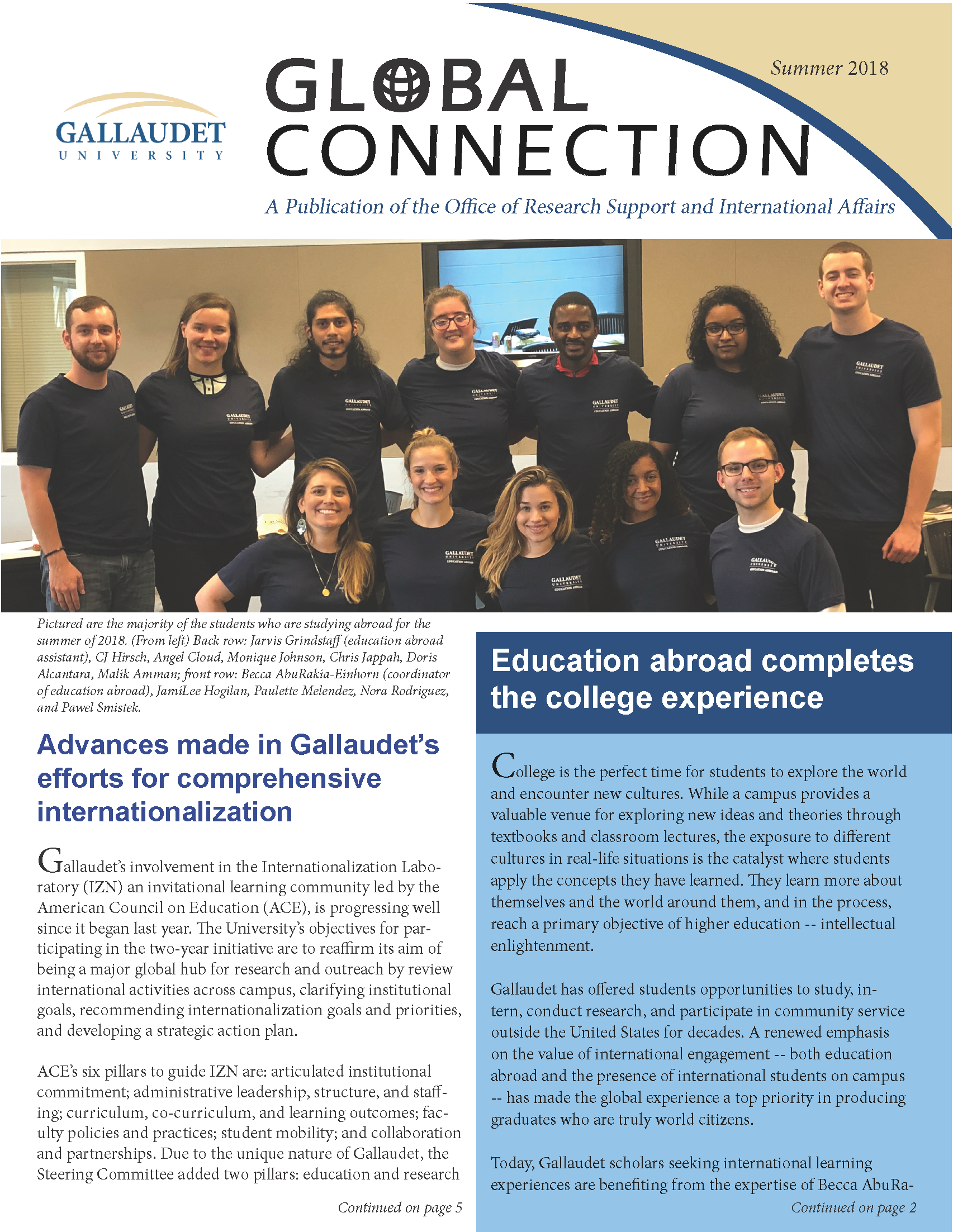 2018 Global Connection Newsletter